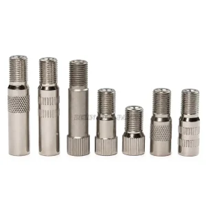Universal Metal Tire Valve Extender Chrome Plated Brass Schrader Valve Stem Extension Screw On Car Wheel Tire Valve Extension