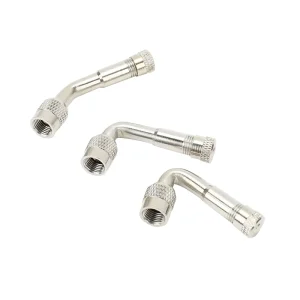 Universal Nickel Plated 90 Degree Tire Valve Extension Adapter Schrader Valve Stem Extender for Car Motorcycle Truck