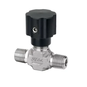 V1 5000PSI Stainless Steel Angle Needle Valve Double Ferrule/Male/Female Corrosion-Resistant Hydraulic Flow Control