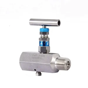 V4 Stainless Steel 304/316 Needle Valve 6000-10000 PSI Gas Control NPT/BSPT Connections 1/4-1 1/2 Inch Port Size Hard Sealing