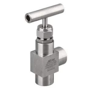 V8 Series Stainless Steel 316 Needle Valve Manual Power High Pressure 10000PSI Same Angle Flow Pattern