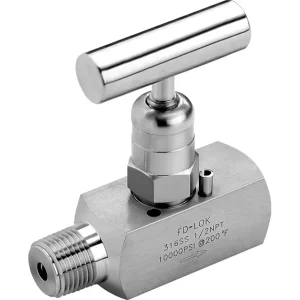 V9 SS316 Stainless Steel Manual Needle Valve Rising Plug 10000PSI for Gas Water Oil Applications 2 Way