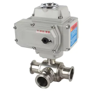 Valve CW8003 Stainless Steel Series Clamp Type 3/2 3 Way 110v 220v 24v Ac Dc Electric Sanitary Motorized Ball Valve