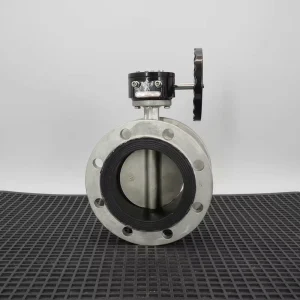 Valves DF810 Stainless Steel Series Flanged Type Soft Sealing Center Lined Worm Wheel Butterfly Valve