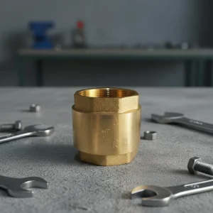Vertical Brass Check Valve 1/2 3/4 1 2 Manual Non Return Valves PTFE Sealing Low Temperature General Water Use
