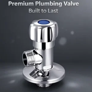 Vertical Hex Knob Brass Angle Stop Valve Single Outlet Cold Water Plumbing Control Valve
