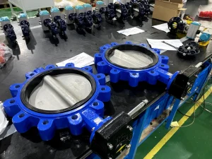 WCB Body Manual Butterfly Valve Water HVAC System DN250 PN10 Stainless Steel Metal Flap Valve Climate Control