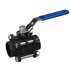 WCB Carbon Steel 3-Piece Ball Valve Industrial Threaded Full Port 3PC Flow Control Valve with Factory Direct Price
