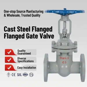 WCB Cast Steel Gate Valve Z41H PN16 Flanged High Pressure Industrial Valve DN15 to DN600