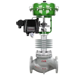 WCB Heat Dissipation Type Pneumatic Single Seated Regulating Valve DN80 Pneumatic Air Diaphragm Control Flange Globe Valve
