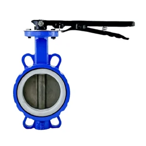 WEIZIDOM Cast Iron Wafer Type EPDM Lined Butterfly Valve with Handle Lever