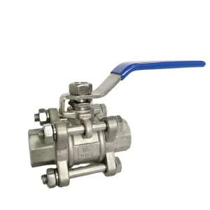 WOG Full Port 3 pcs Bolted Ball Valve Stainless Steel 304 316 for Water Oil and Gas (1/2″ NPT)