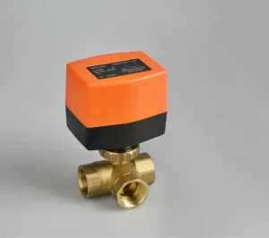 WRA 6320 2 Way Brass Valve Electric Actuator 3 Point Control Valves Electric Motorized Ball Valve