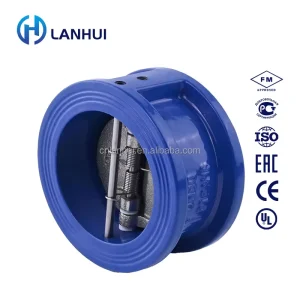 Wafer Butterfly Check Valve DH77X Dual Plate Design QT450 Body SS304 Parts Zero Leakage DN50 DN700 Water