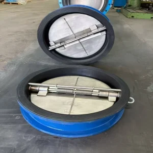 Wafer Double Disc Anti-backflow One-way Check Valve for Water 4 Inch Port Size EPDM Sealing Low Temperature
