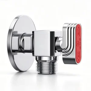 Wall-Mount Brass Angle Valve 90-Degree On-Off Operation