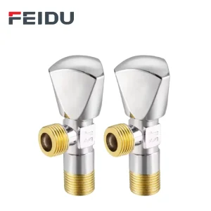 Wall-Mounted Ceramic Angle Valve Brass Faucet Accessory for Wash Basins and Bathrooms
