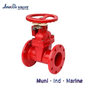 Water Fire Gate Valve Signal Device Manual Flanged End Ductile Iron QT450 Body EPDM Soft Seated Valve Parts Industrial Use