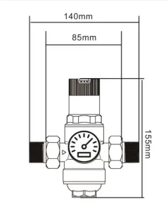 Water Pipeline Pressure Regulating Valve Manual Reusable Pressure Reducing Filter 316 Stainless Steel
