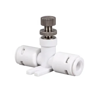 Water Purifier Locking Function Base Accessories 1 4 Inch Quick Connect Valve Waste Water Needle Type 2 Points Regulating Valve