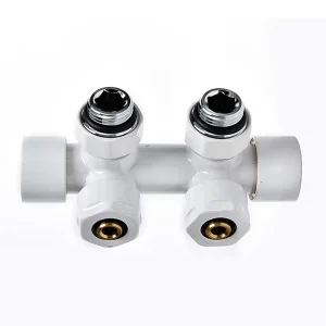 White Manual Radiator Shut-Off Valve Angle H-Type Valve