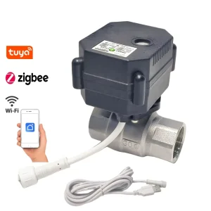 WiFi Zigbee Tuya Smart Life Electric Shut Off Ball Valve Timer Remote Water Flow Control 1/2 Inch 3/4