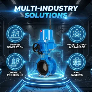 Wide Medium Compatibility Water Steam Oil Gas Treatment Anti Corrosion Electric Driven Flanged Butterfly Valve
