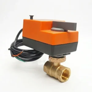 Winvall 220VAC Motorised Ball Valve On Off 3 point 2 Way Motorized Brass Valves Electric Actuator Manual Handle Control Valve