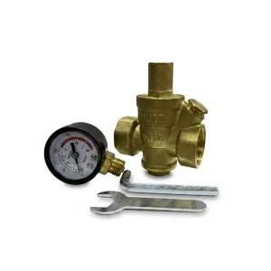 Winvall Pressure Reducing Valve with Gauge DN20 3 4” Brass Ball Valve