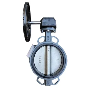 Worm Gear Operated Butterfly Valve Silvery Cast Steel 304 316L CF8 Turbo Butterfly Valve