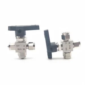 YFP 1A Fast Twist 3 Way Ball Valve Stainless Steel Manual Flow Control Gas ISO9001 Certified