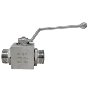YJZQ/KHB External Thread Hydraulic Carbon Steel High Pressure Ball Valve Two-way On-off For Oil Media Gas 31.5MPa