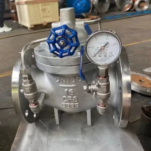 YK43F Pressure Reducing Valve Safety Control Pneumatic Thin Film Gas Adjustable Normal Temperature Water Dn50 Dn600 Port