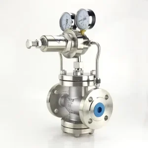 YK43X-16P Manual Stainless Steel Flanged Gas Regulator Pilot Piston Diaphragm Valve for Nitrogen Natural Gas and Air