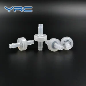 YRC GM64PFA 1 4 Inch Plastic Diaphragm Check Valve with FKM Sealing Transparent Hose Barb for Water Vacuum Pump