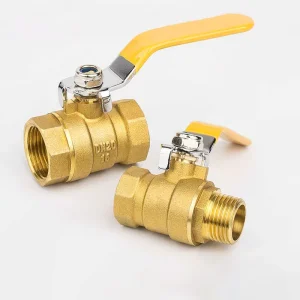 Yellow Handle 1 2” 2” Manual Brass Ball Valves DN15 Brass Ball Valve for Gas