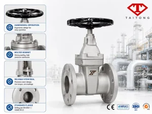 Z45X Non Rising Stem Stainless Steel Resilient Seated Full Bore Flanged Gate Valve DN50 DN600 PN10 PN16 EPDM Zero Leakage CE
