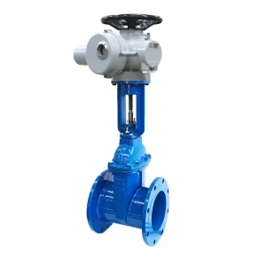 Z941X 10 16 Electric Gate Valve Resilient Seated Ductile Iron EPDM NBR PN16 DN50 DN600 Smart Actuator 4 20mA ISO9001