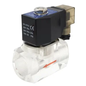 ZCB 2 Way Solenoid Valve 24v 12v 220v Plastic Organic Glass Water Air AC DC Shutoff Structure