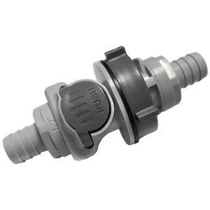 ZDVseal 1/2″ 12.7mm Barb Panel Mount Female Connector Valved Male Coupling PP Material Corrosion Chemical Resistant
