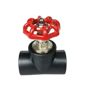 Zhongcai DN25 PE Globe Valve High Pressure Socket Fusion Connection Corrosion Resistant Leak Proof HDPE Shut Off Valve